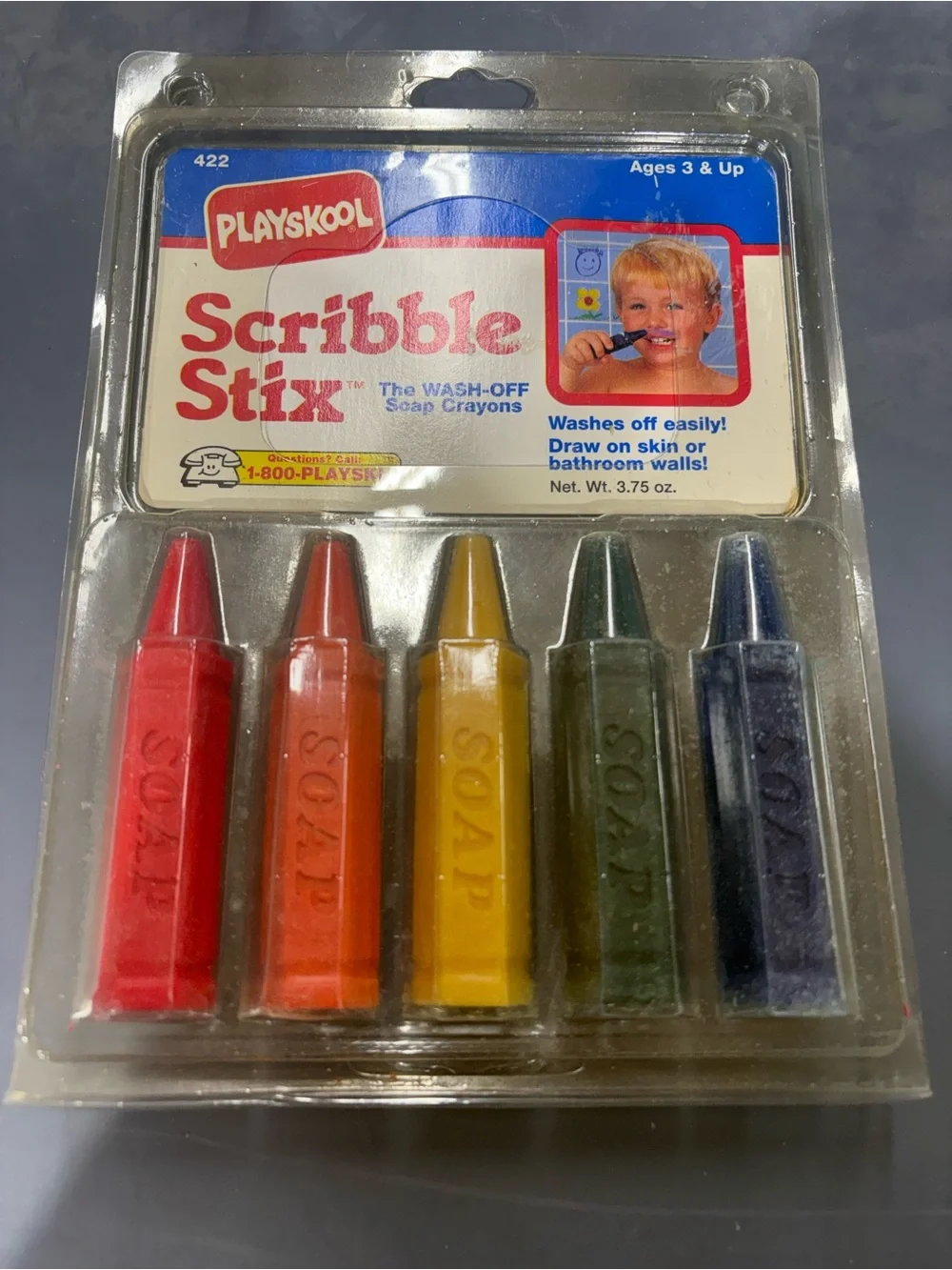 Vintage 1989 Playskool Scribble Stix Soap Crayons For Bathtub~ Sealed/ Brand New
